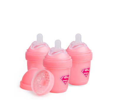 3-pack Nappflaskor 140 ml - Supergirl