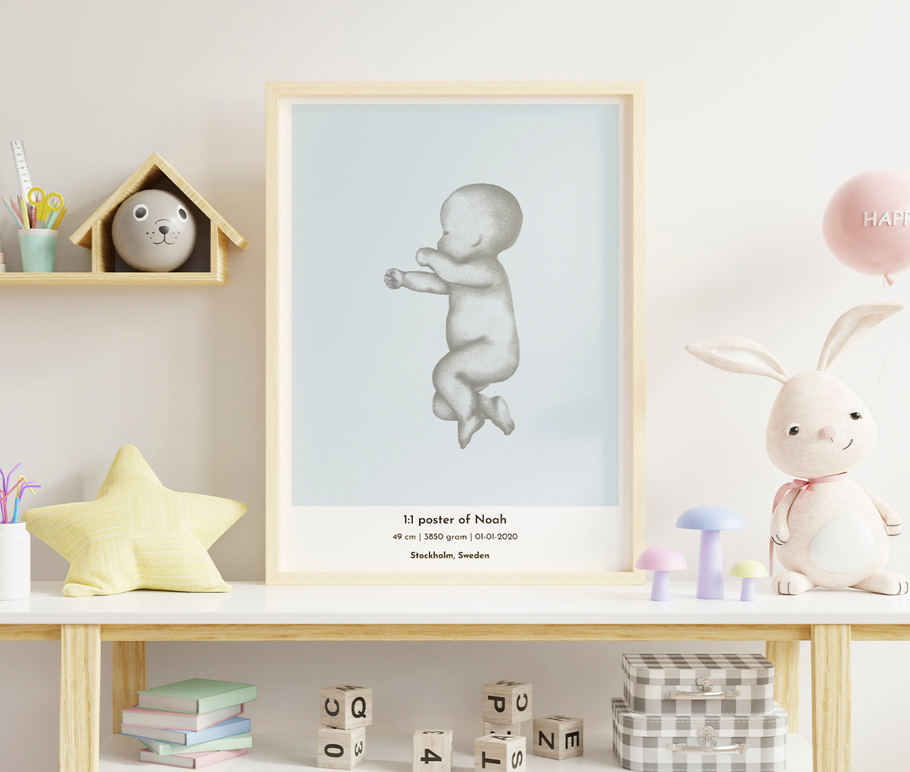 Poster Nascita in scala 1:1 50x70 cm