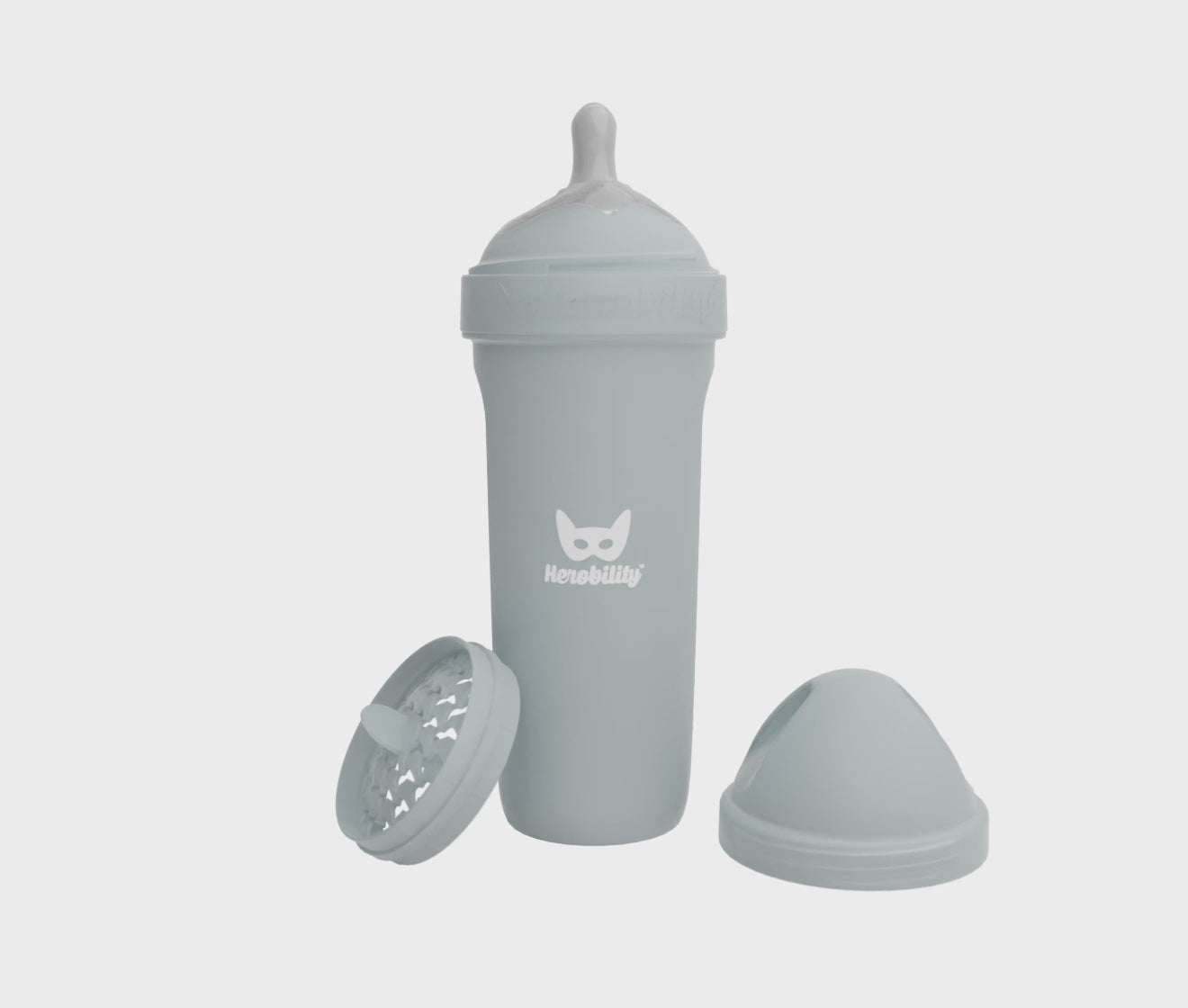 Biberon Doppio Sistema Anti-Colica LT 340 ml Grigio