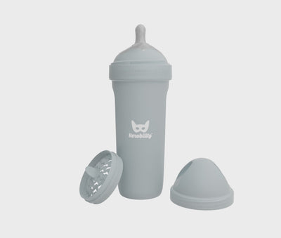 Biberon Doppio Sistema Anti-Colica LT 340 ml Grigio