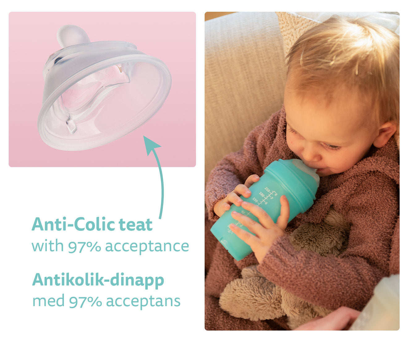 Biberon Doppio Sistema Anti-Colica LT 240 ml Blu