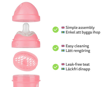 Biberon Doppio Sistema Anti-Colica LT 140 ml Supergirl