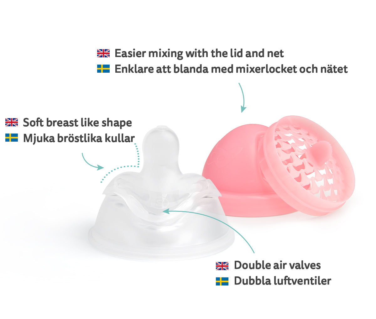 Biberon Doppio Sistema Anti-Colica LT 340 ml Supergirl