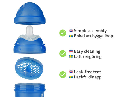 Biberon Doppio Sistema Anti-Colica LT 340 ml Superman