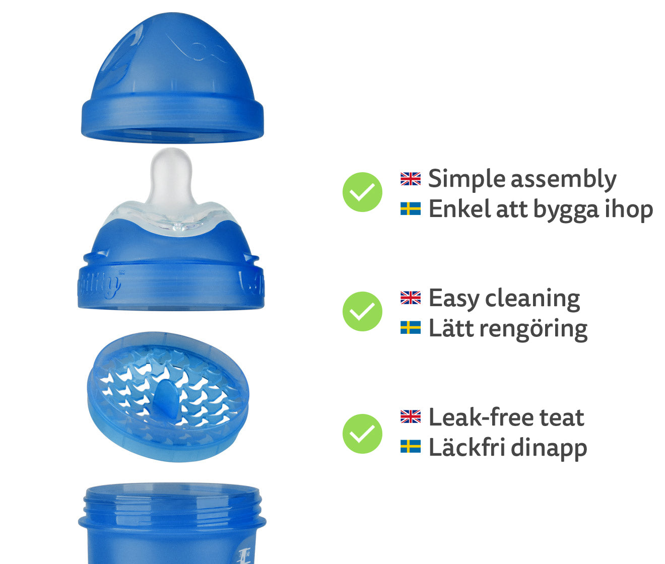 Biberon Doppio Sistema Anti-Colica LT 240 ml Superman