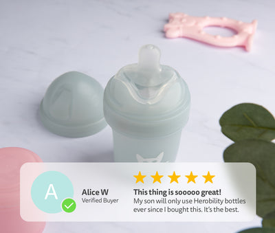 Biberon Doppio Sistema Anti-Colica LT 140 ml Grigio