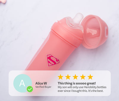 Biberon Doppio Sistema Anti-Colica LT 340 ml Supergirl